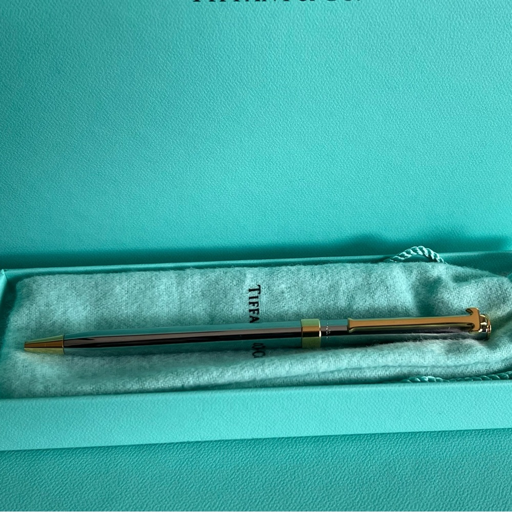 🌸🌸 Tiffany & Co. T Clip Ruthenium Pen